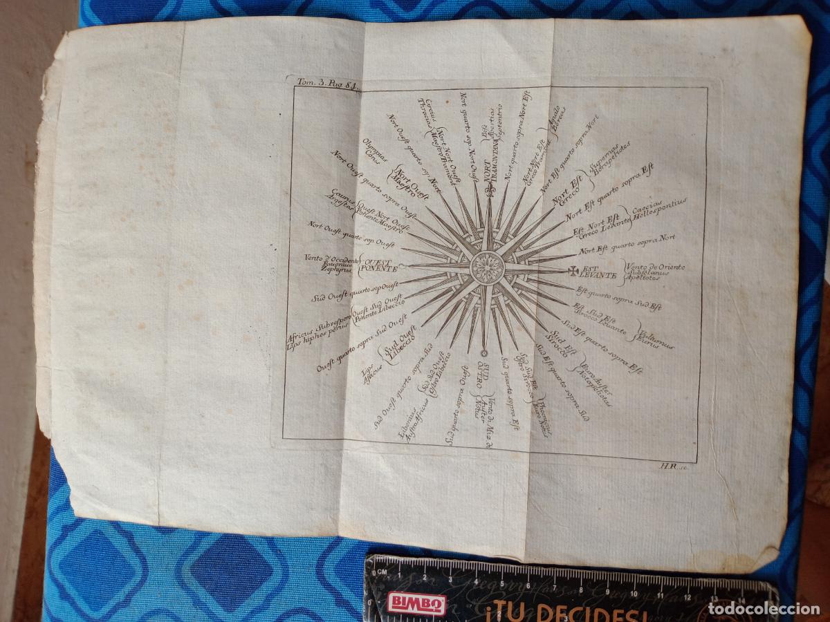 Arte: Rosa de los Vientos. 1725. Chatelain - Foto 1