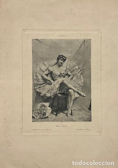 Arte: LITOGRAFIA S. XIX UNE ETOILE, LEON COMERRE 1882