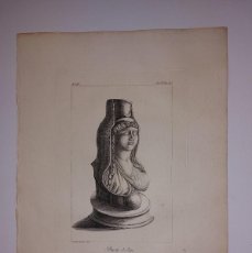 Arte: GRABADO ANTIGUO SIGLO XVIII BUSTE D' ISIS BUSTO DE ISIS EGIPTO [1798] TARDIEU SONNINI