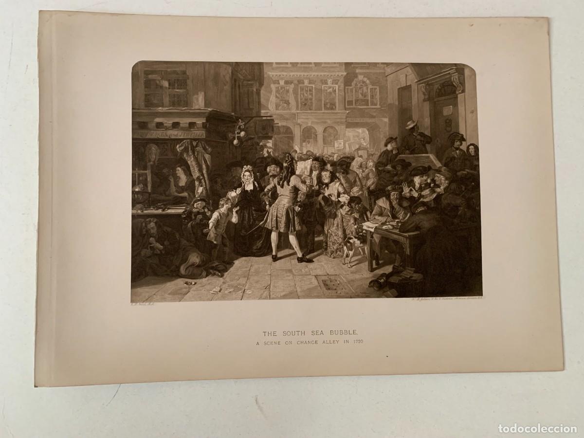 Arte: The South Sea Bubble fotograbado de la obra de E.M. Ward