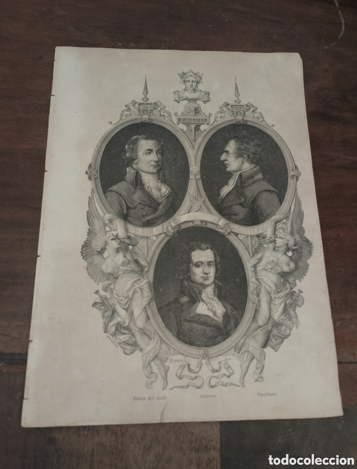Arte: FABRE DEL AUDE - SIMEON - VAUBLANC. GUERRAS NAPOLEONICAS. RETRATO. LITOGRAFIA, SIGLO XIX. 30X21 CM