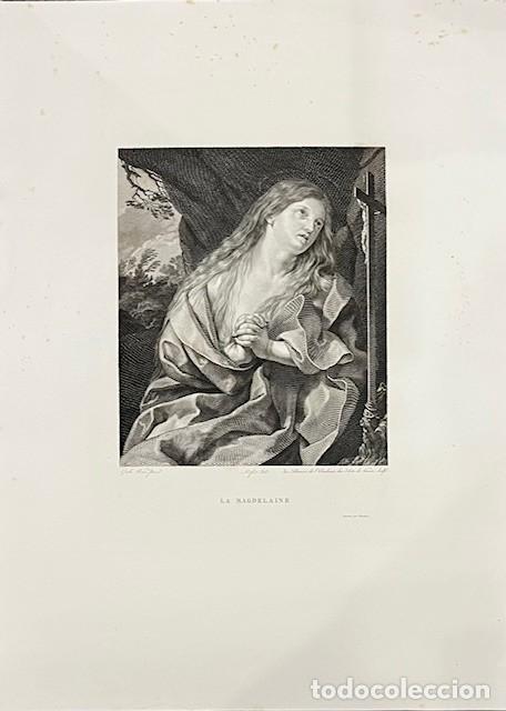 Arte: GRABADO S. XIX LA MAGDELENE, LA MAGDALENA, ACADEMIE DES ARTS DE VIENNE