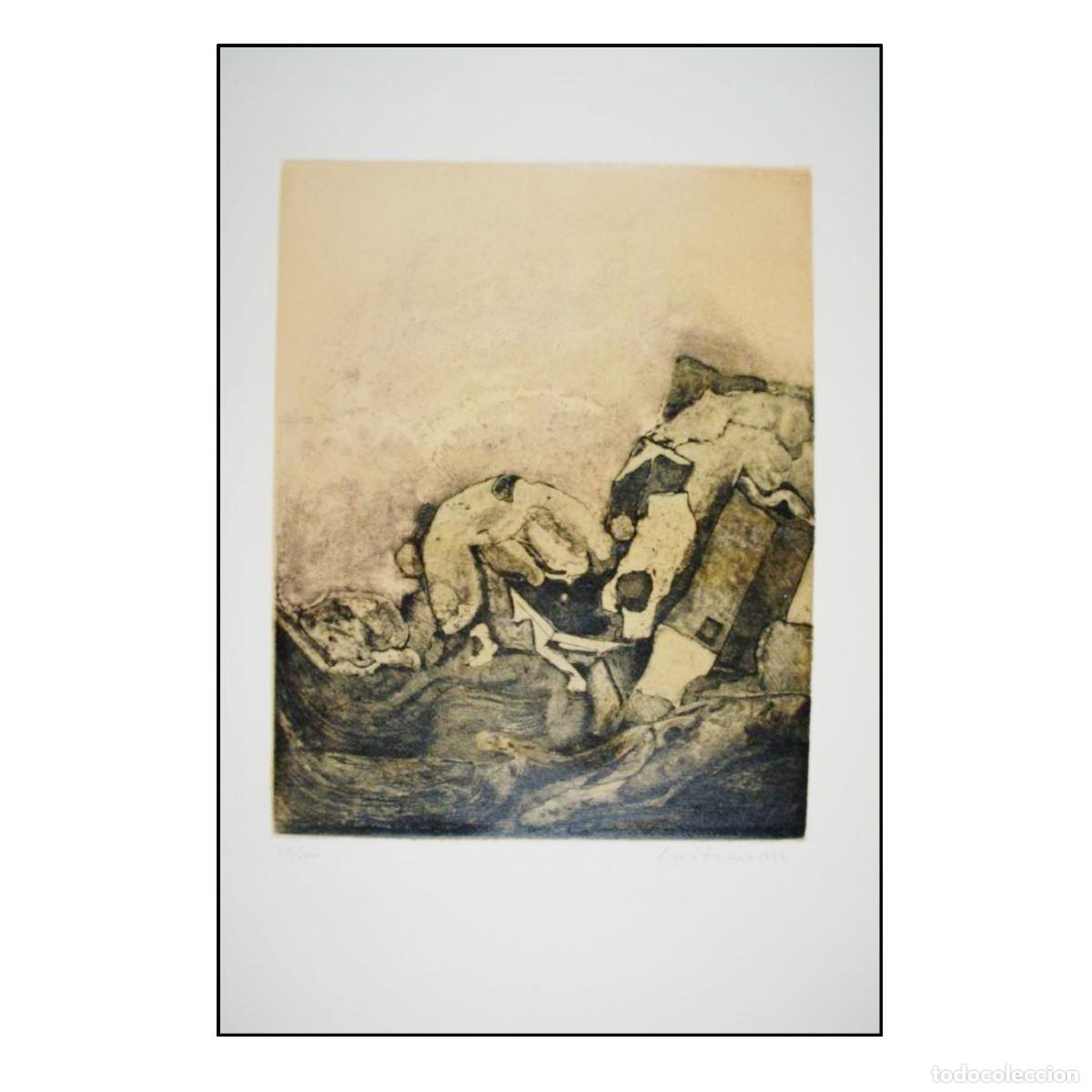 Arte: LUCIO MU&Ntilde;OZ - SIN TITULO (AGUAFUERTE) - 1972 - Foto 1