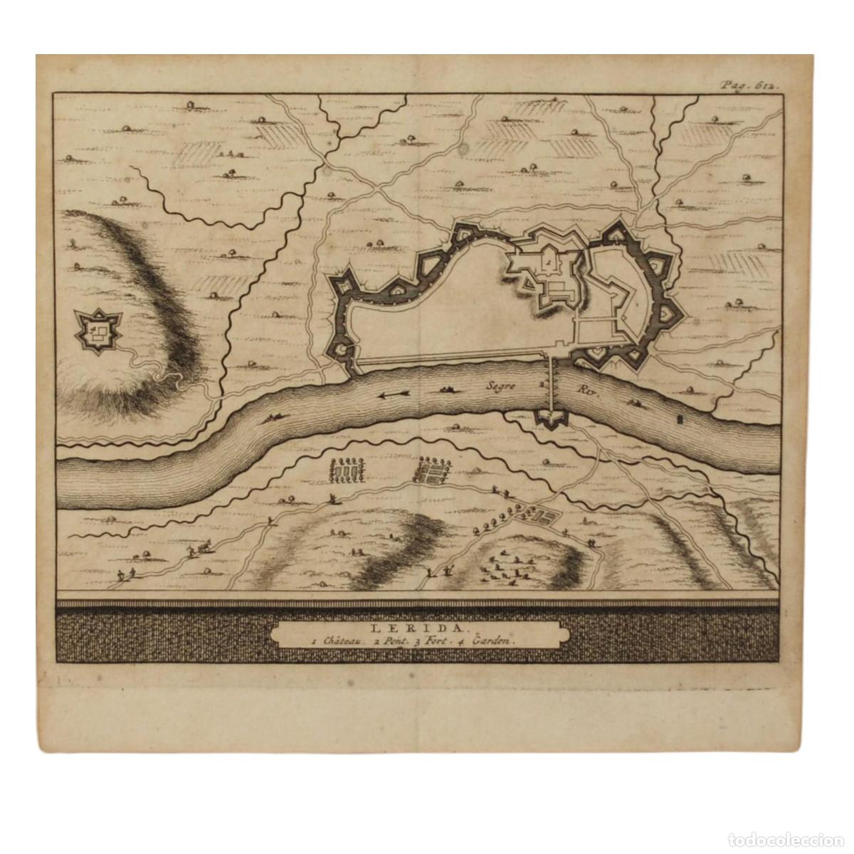 Arte: PIETER VAN DER AA - PLANO DE L&Eacute;RIDA - 1707 - Foto 2