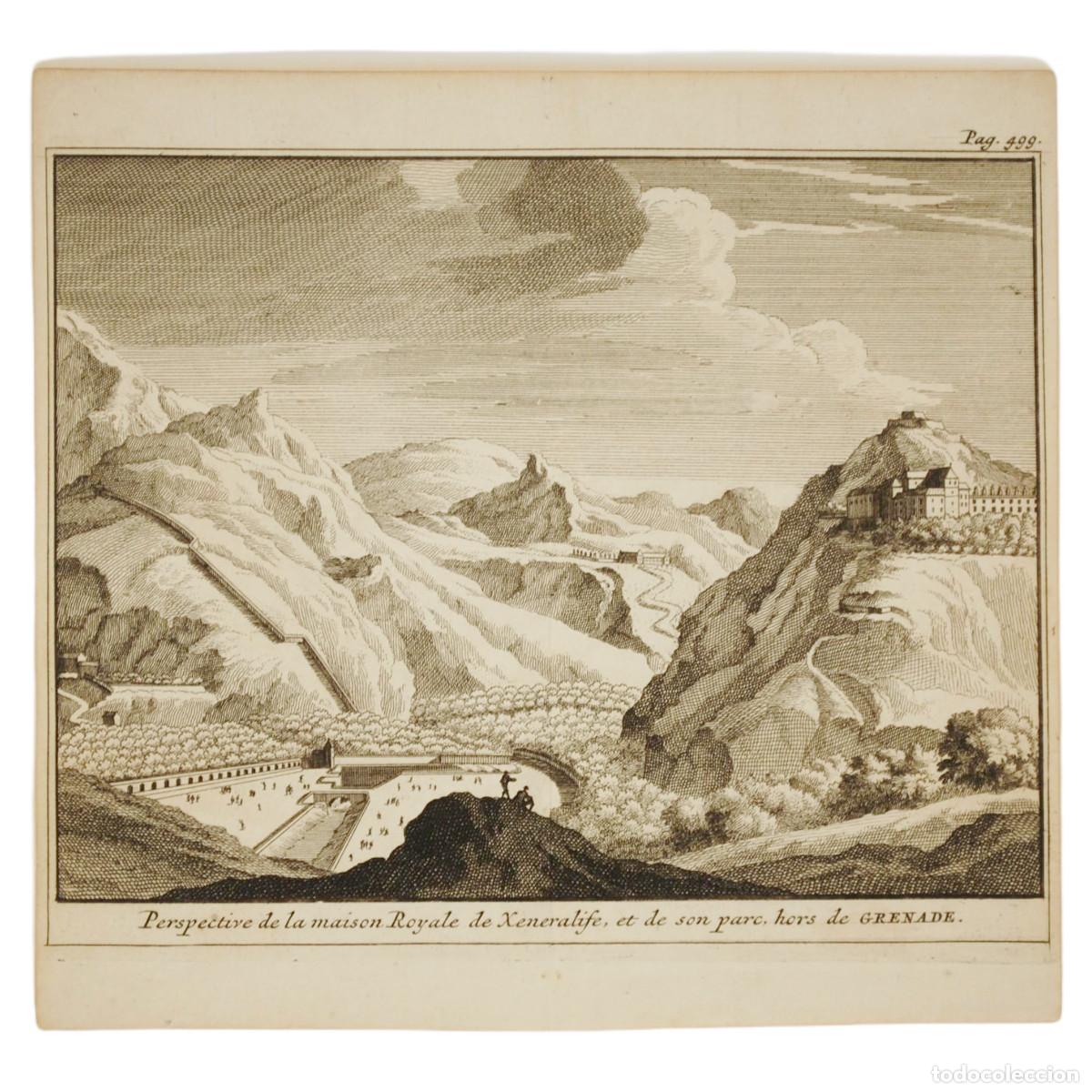 Arte: PIETER VAN DER AA - VISTA DEL GENERALIFE (GRANADA) - 1707 - Foto 2