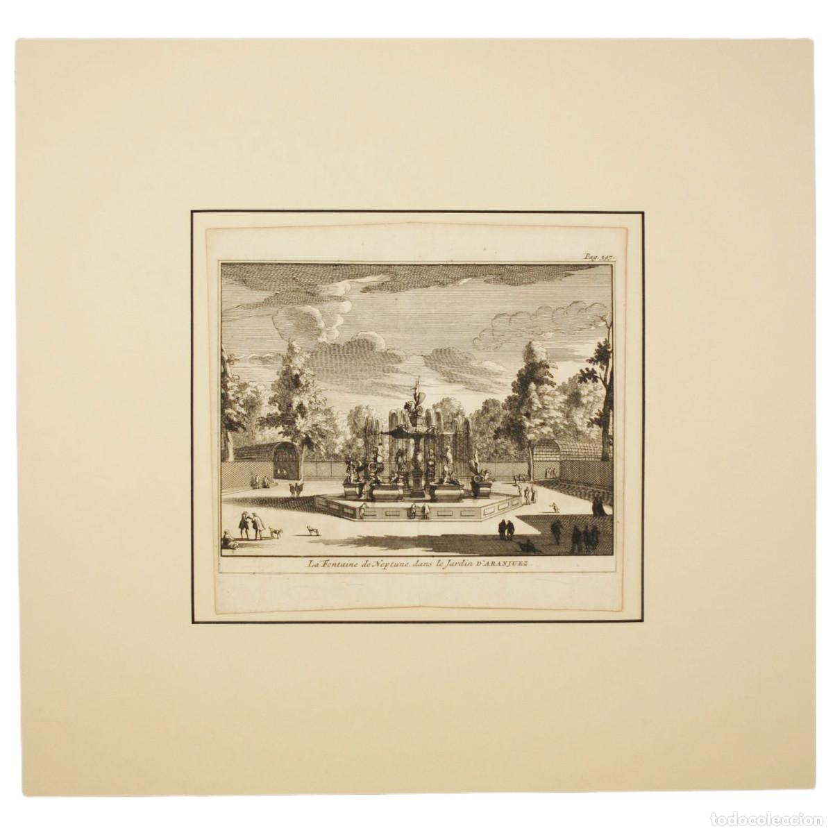 Kunst: PIETER VAN DER AA - VISTA DE LA FUENTE DE NEPTUNO EN ARANJUEZ - 1707