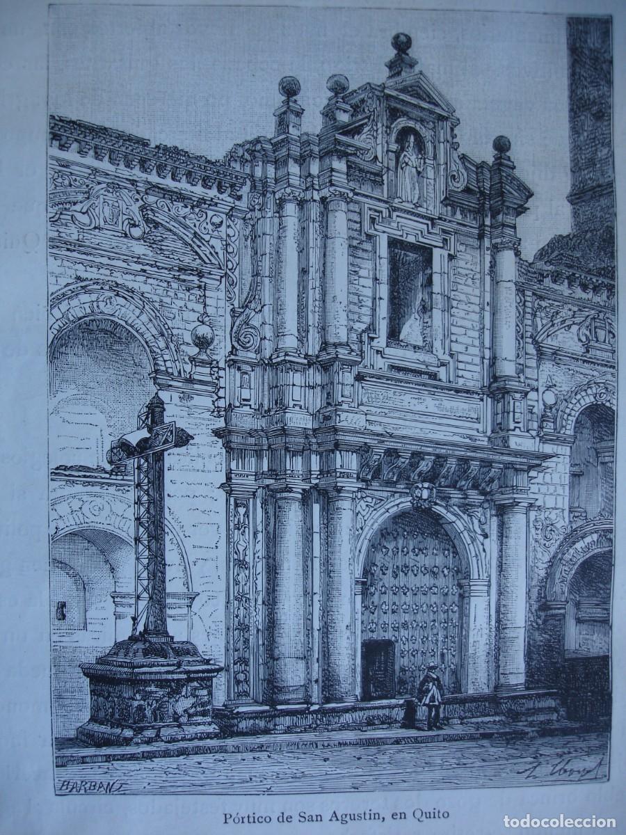 Arte: PORTICO DE SAN AGUSTIN QUITO ECUADOR .A&Ntilde;O 1884.