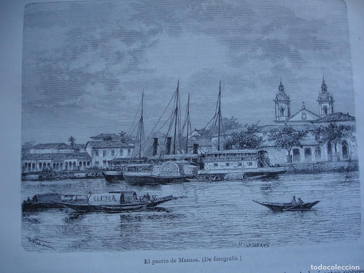 Art: PUERTO DE MANAOS BRASIL .A&Ntilde;O 1884.