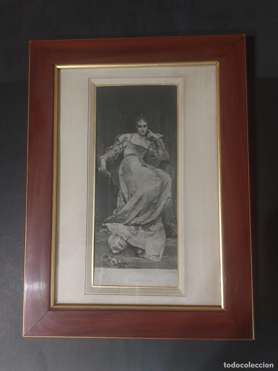 Art: ANTIGUO FOTOGRABADO LA MEDITACI&Oacute;N V&Ecirc;LY - GOUPIL -