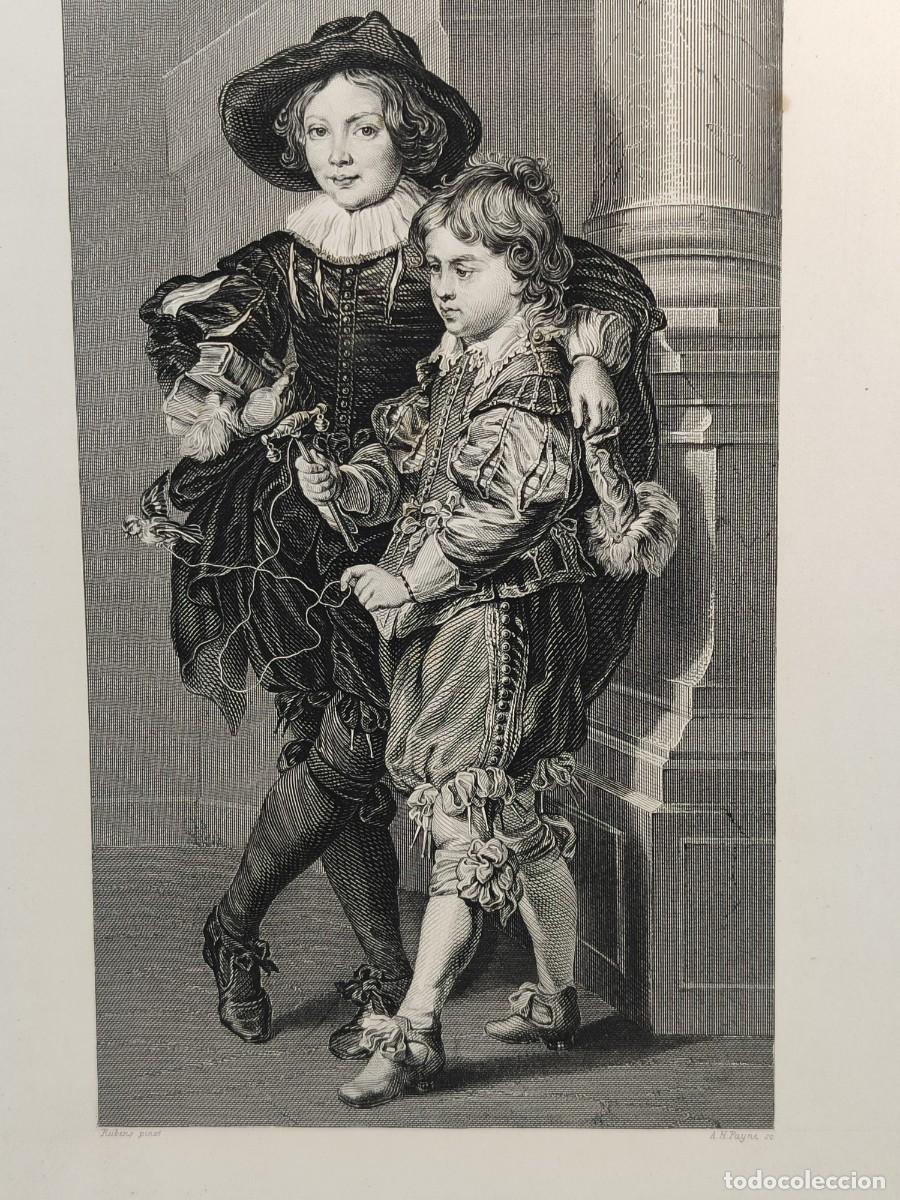 Art: Sons of Rubens de Paul Rubens. Royal Dresden Gallery Payne&acute;s 1850. costumbrista