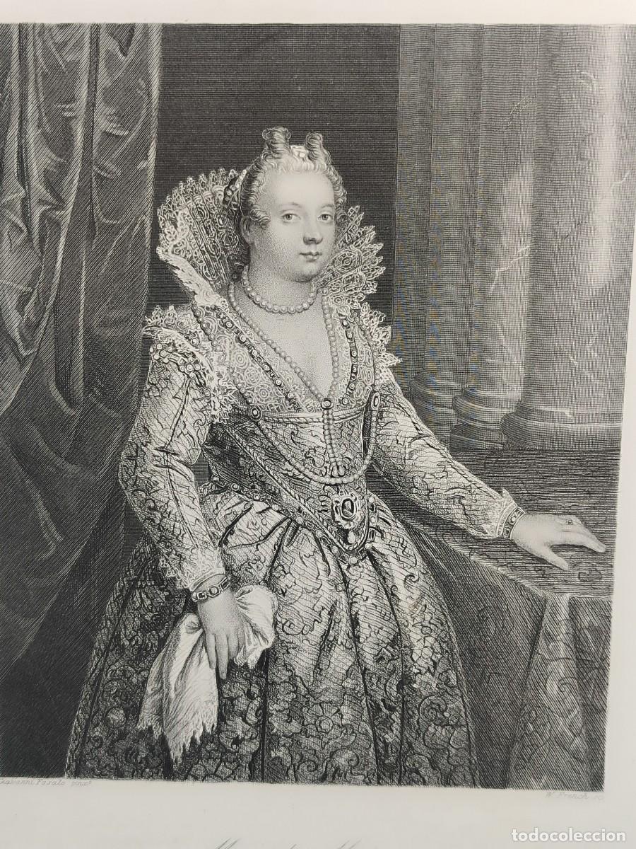 Art: Maria de Medicis de Giovanni Fasalo. Royal Dresden Gallery Payne&acute;s 1850. costumbrista
