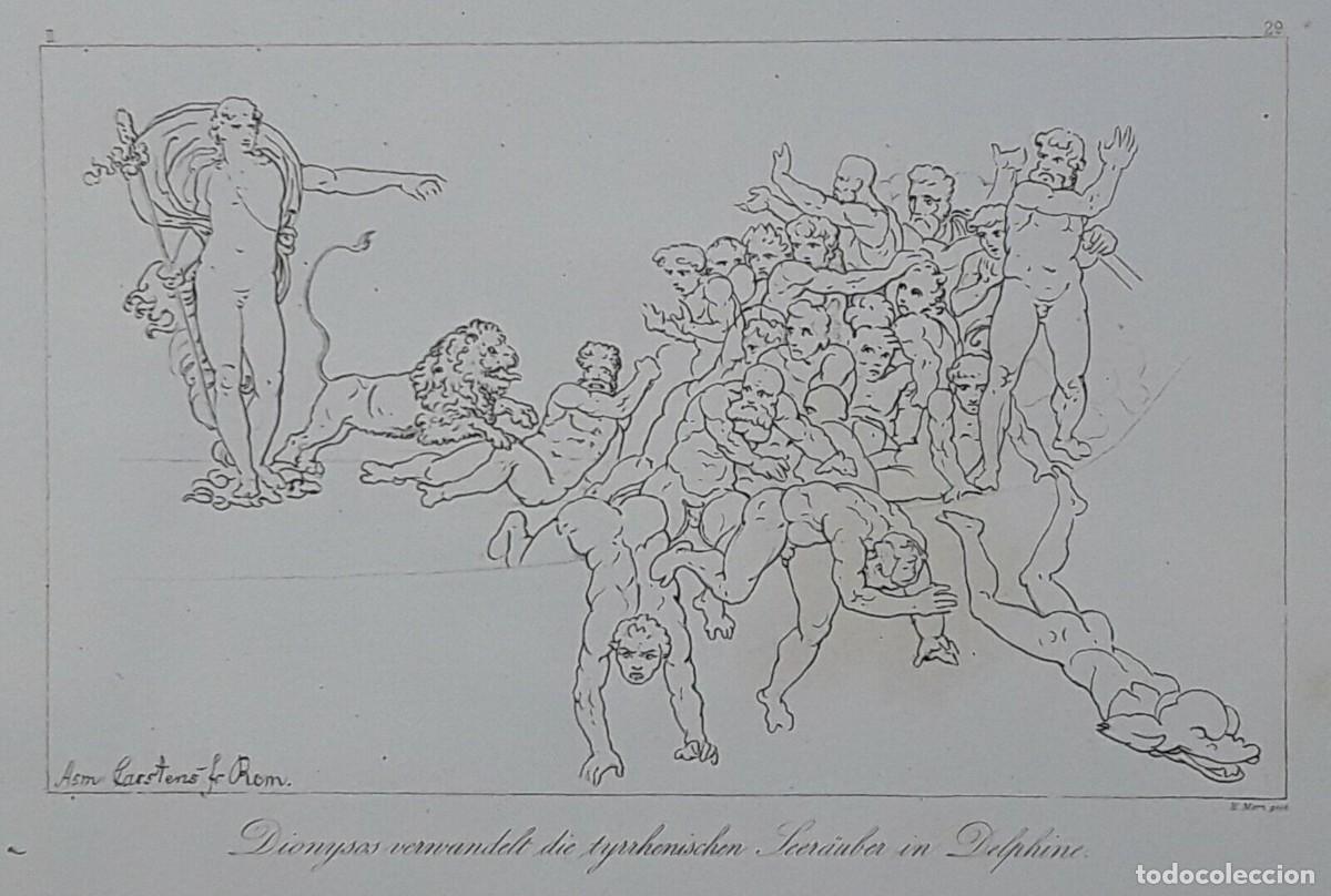 Arte: Dioniso transforma a los piratas en delfines, Carstens 1790 - Foto 1