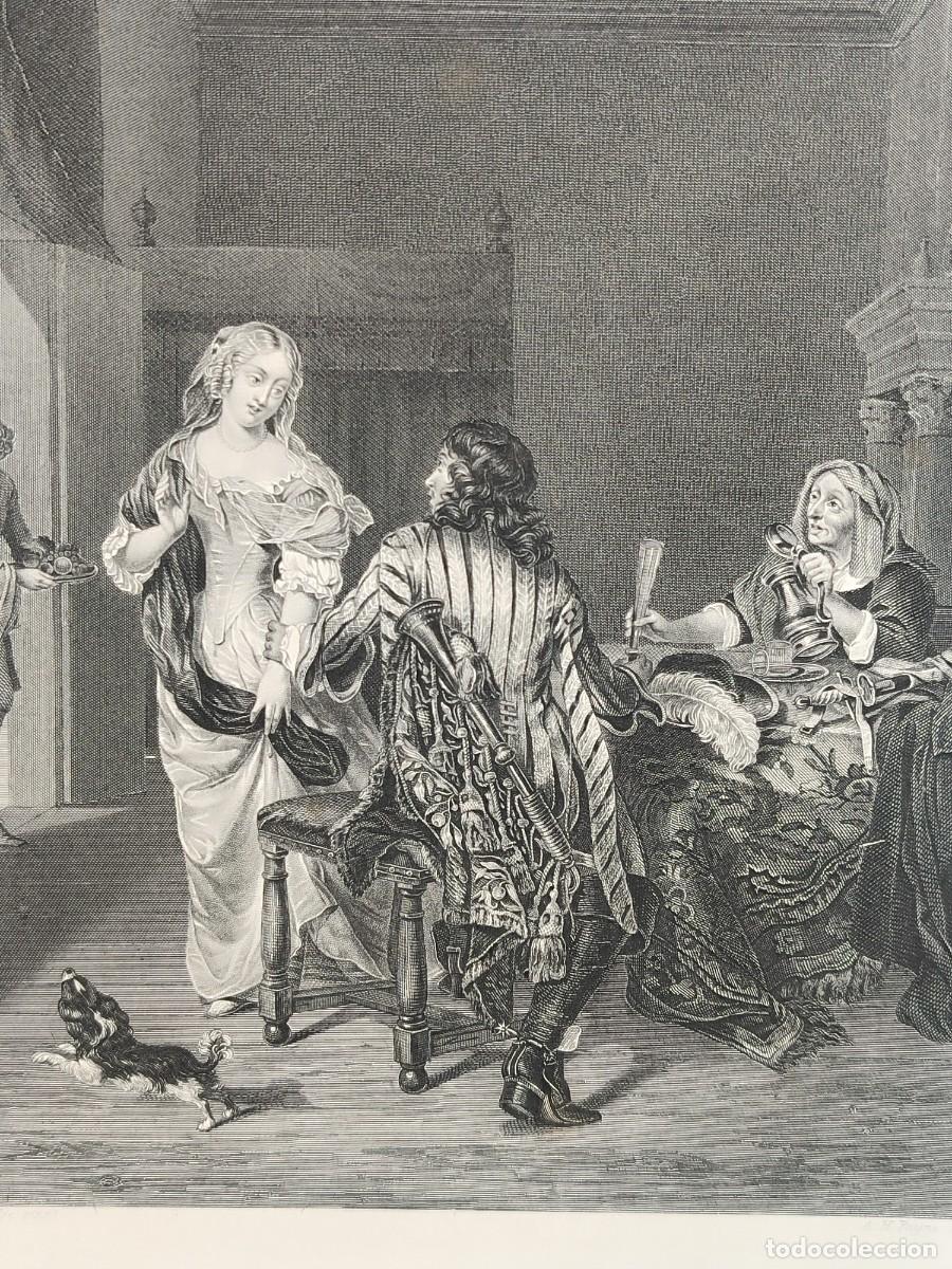 Arte: The rejected proposal de Nicolaus Verkolje . Royal Dresden Gallery Payne&acute;s 1850. costumbrista