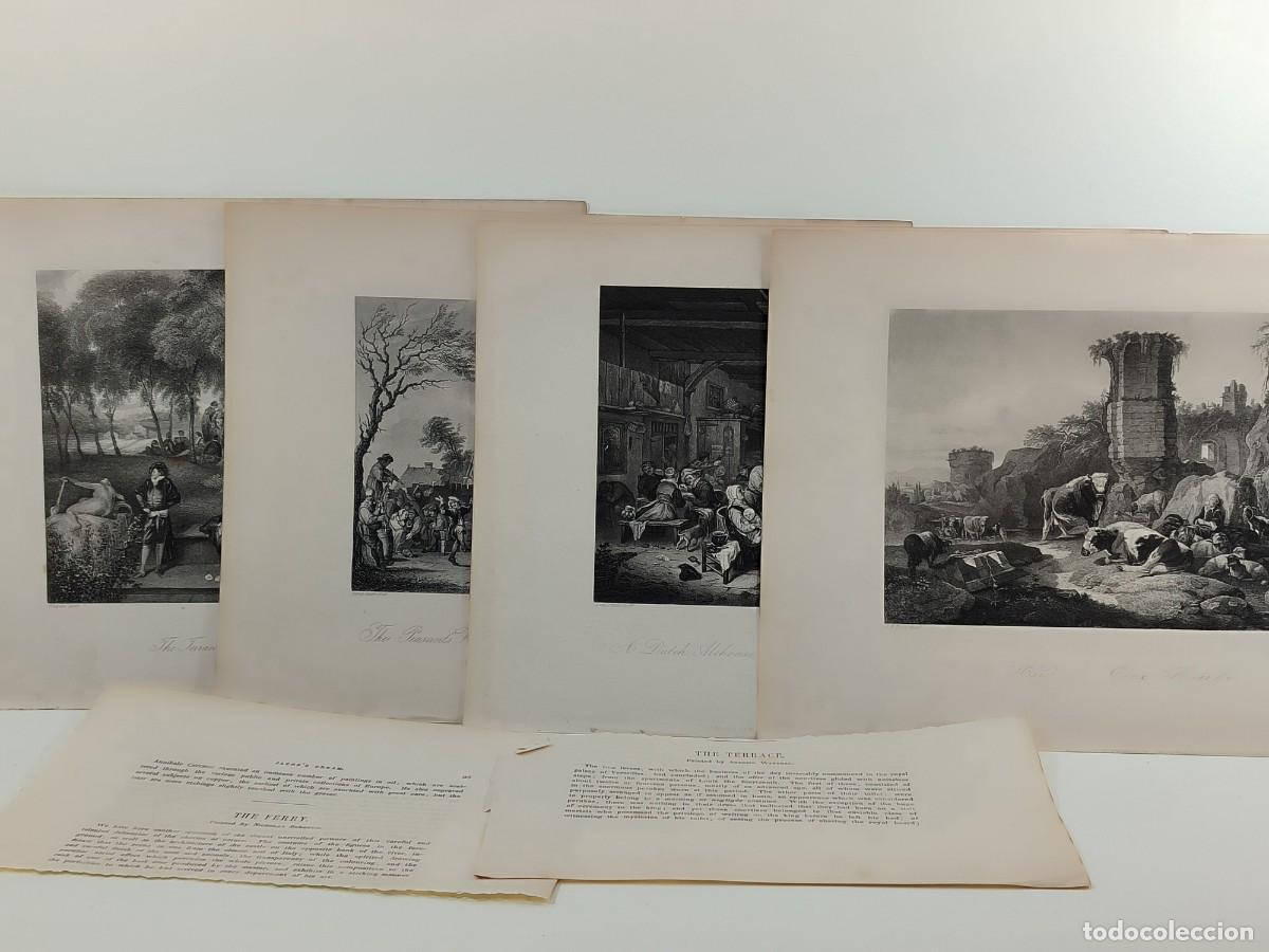 Arte: Lote 4 grabados . Royal Dresden Gallery Payne&acute;s 1850. costumbrista