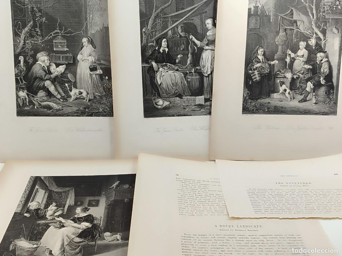 Arte: Lote 4 grabados . Royal Dresden Gallery Payne&acute;s 1850. costumbrista