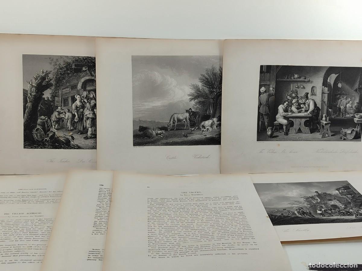 Arte: Lote 4 grabados . Royal Dresden Gallery Payne&acute;s 1850. costumbrista