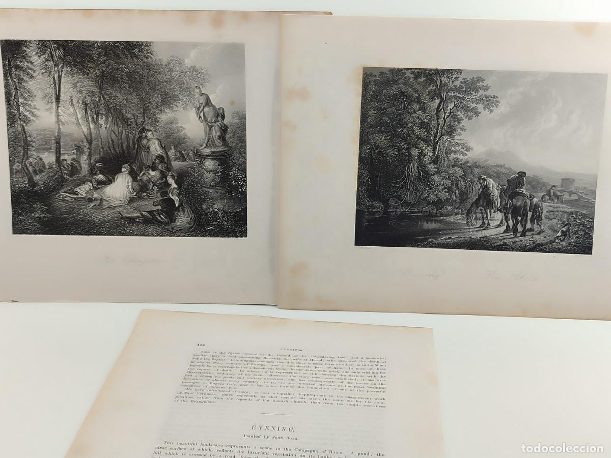 Arte: Fete campetre y Evening de Watteau y Both . Royal Dresden Gallery Payne&acute;s 1850. costumbrista