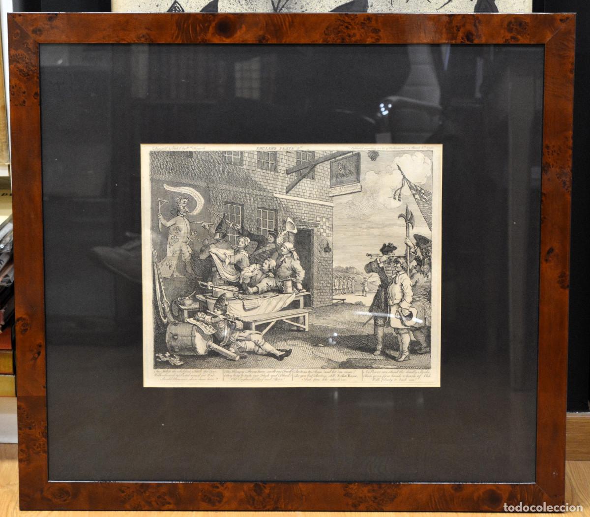 Arte: England, Plate 2. Designd & Etchd by William Hogarth. The Invasion. - Foto 1