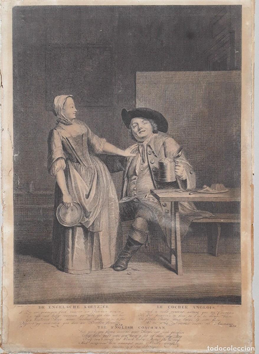 Arte: El cochero ingl&eacute;s, grabado de 1756 - Foto 2