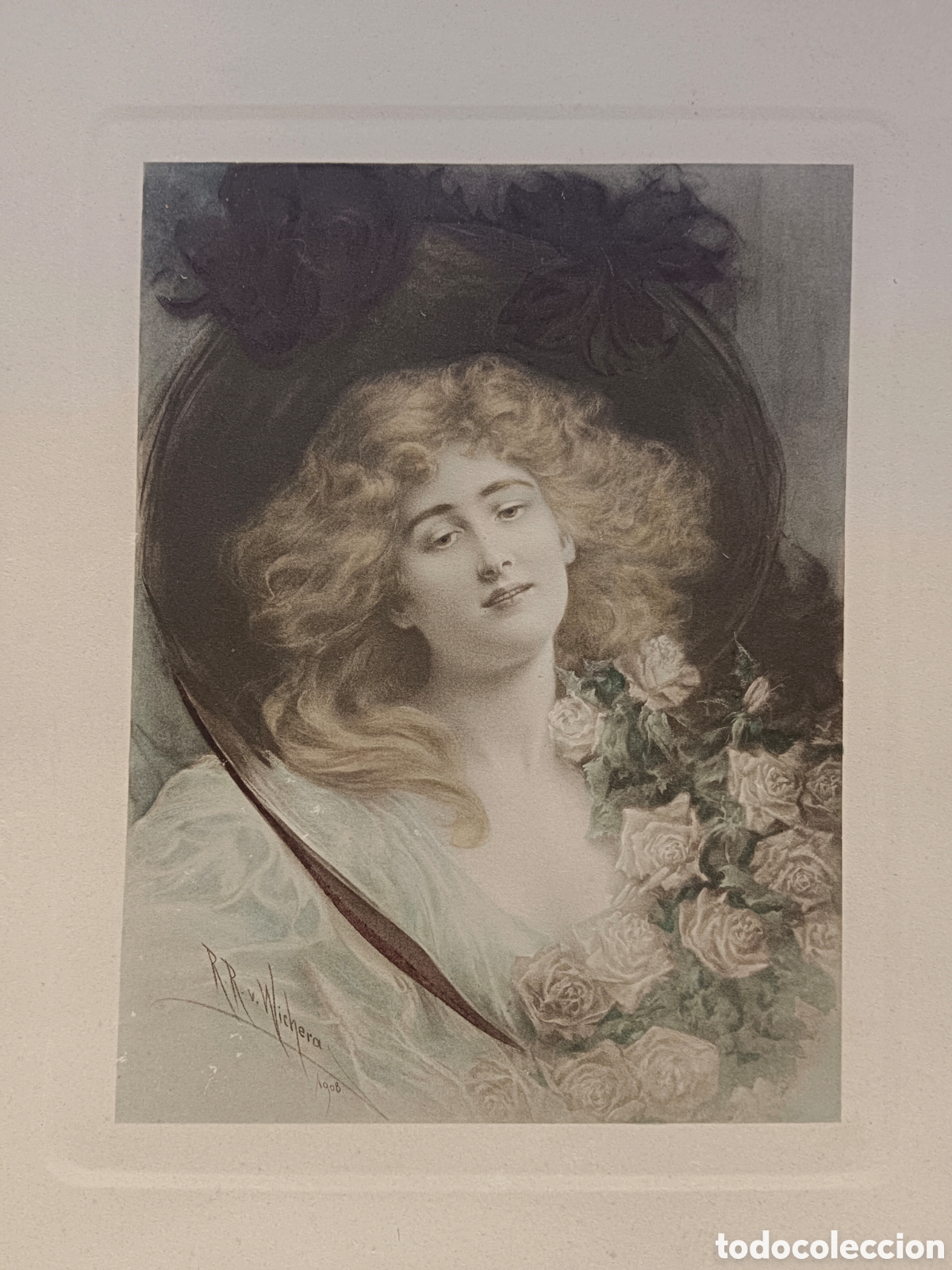 Arte: R.R.V.WICHERA, 1908 IMPRESI&Oacute;N ART&Iacute;STICA, FIRMADA EN PLANCHA