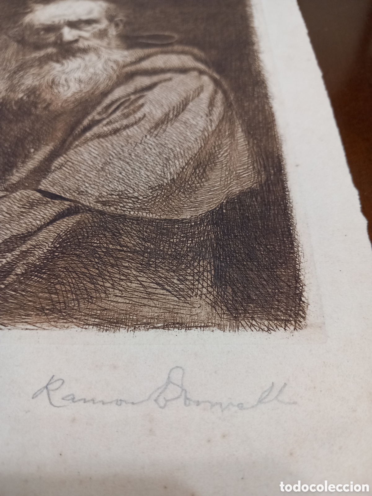 Arte: Antiguo grabado al aguafuerte - Foto 2