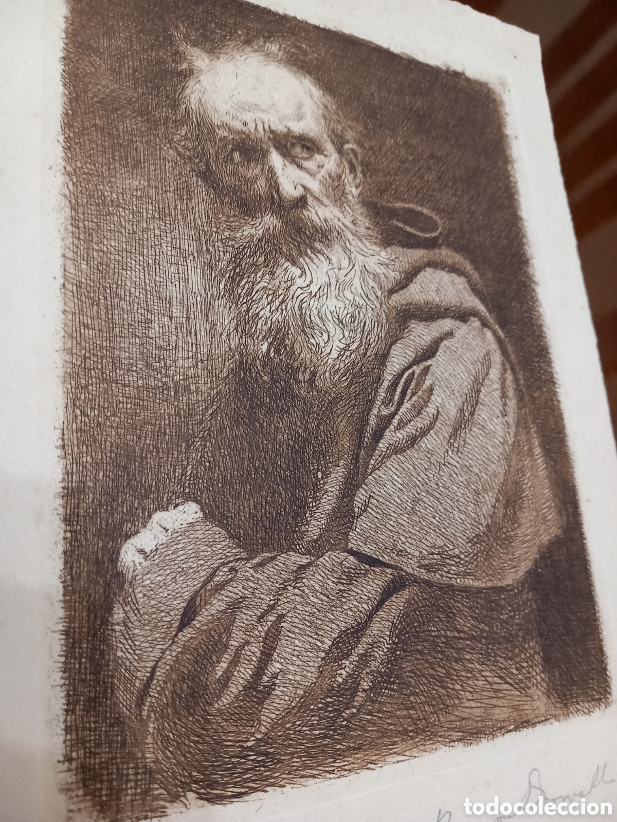 Arte: Antiguo grabado al aguafuerte - Foto 3