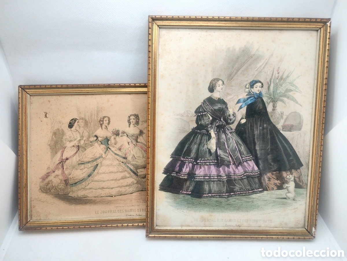 Art: Pareja de grabados franceses S XIX