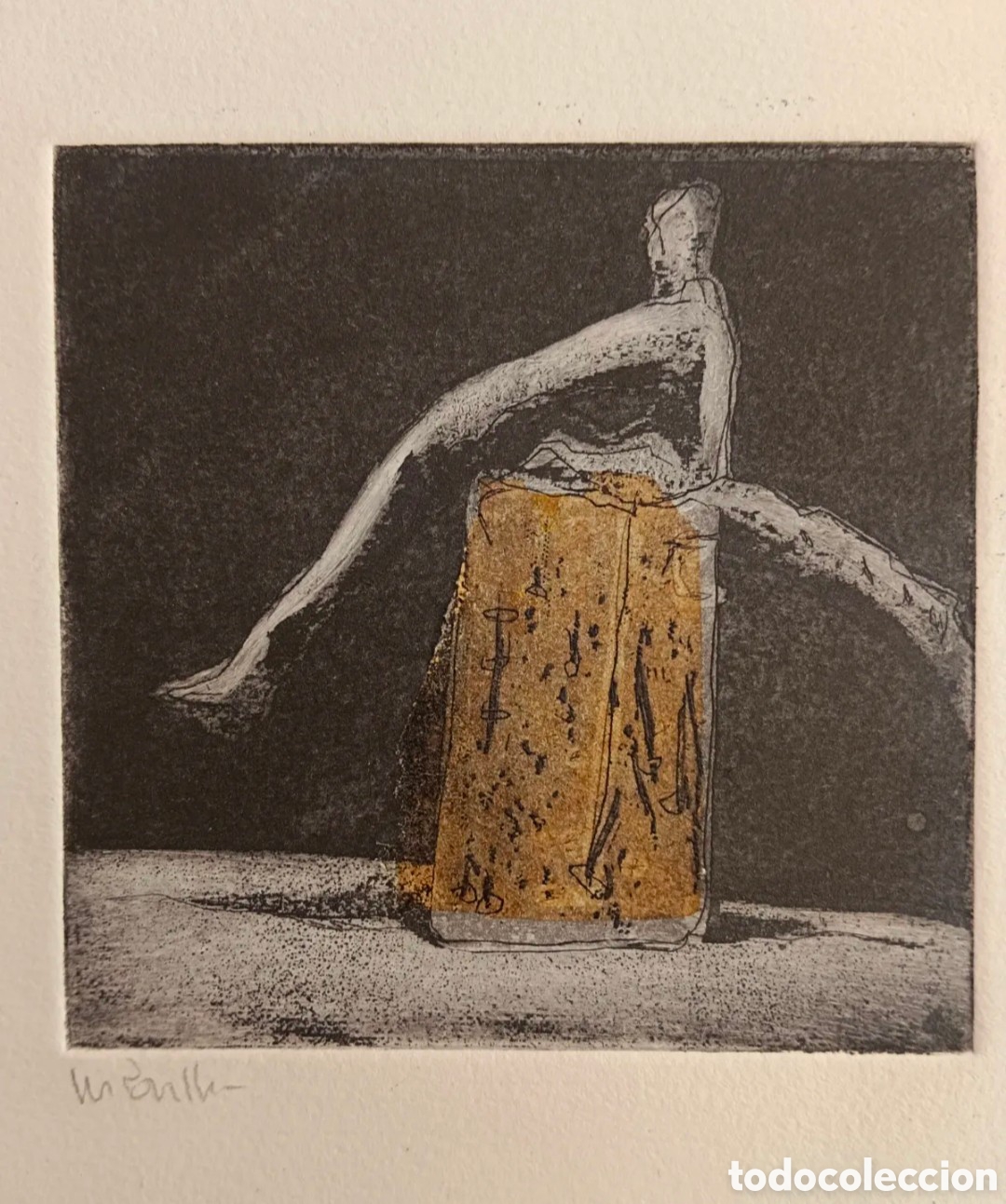 Arte: Aguafuerte muy interesante, con firma ilegible