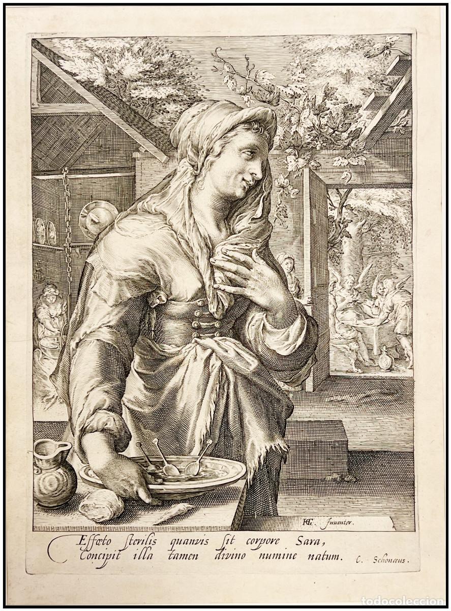 Arte: GOLTZIUS - SARA ESPOSA DE ABRAHAM - 1597 - Foto 1