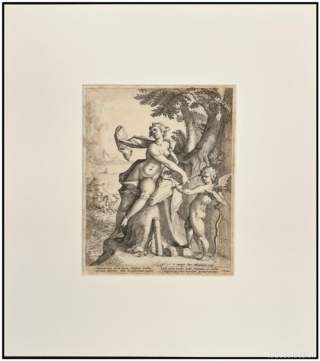 Arte: B. SPRANGER - VENUS SUJETA LA FLECHA DE CUPIDO - 1600 - Foto 2