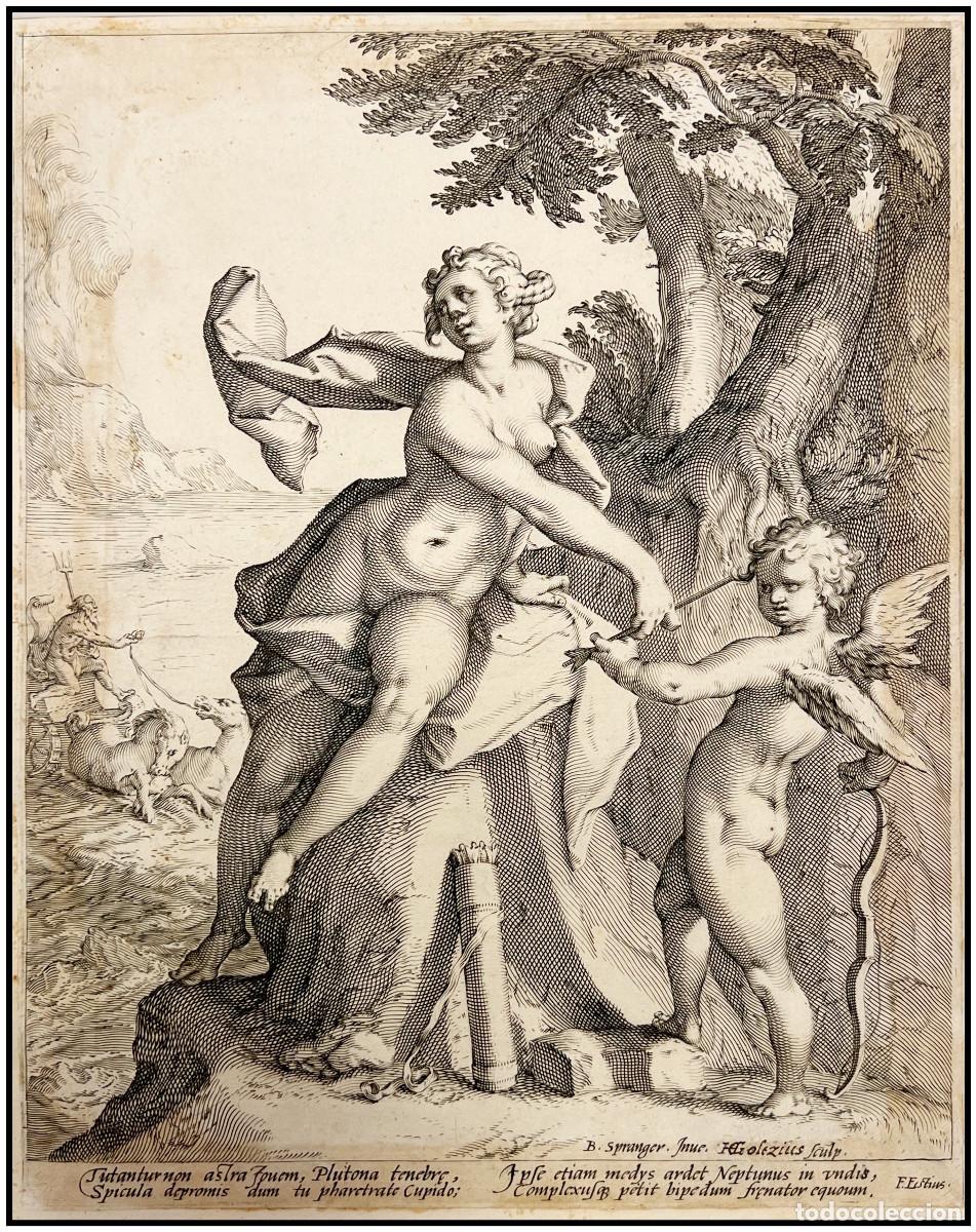 Arte: B. SPRANGER - VENUS SUJETA LA FLECHA DE CUPIDO - 1600 - Foto 1