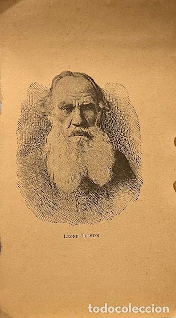 Arte: ANTIGUO GRABADO DE LEONE TOLSTOI - Foto 1