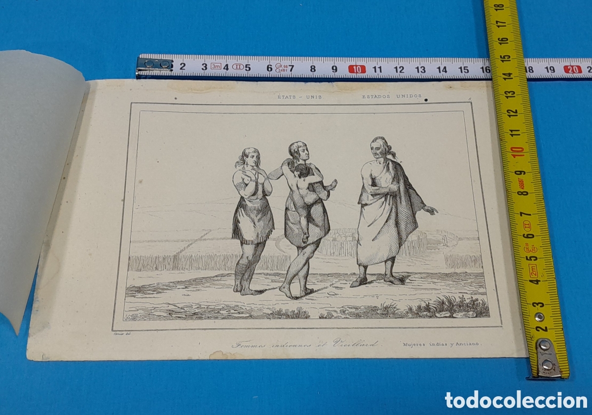 Arte: MUJERES INDIAS Y ANCIANO - VERNIER DEL, EE.UU. N&Uacute;MERO 8