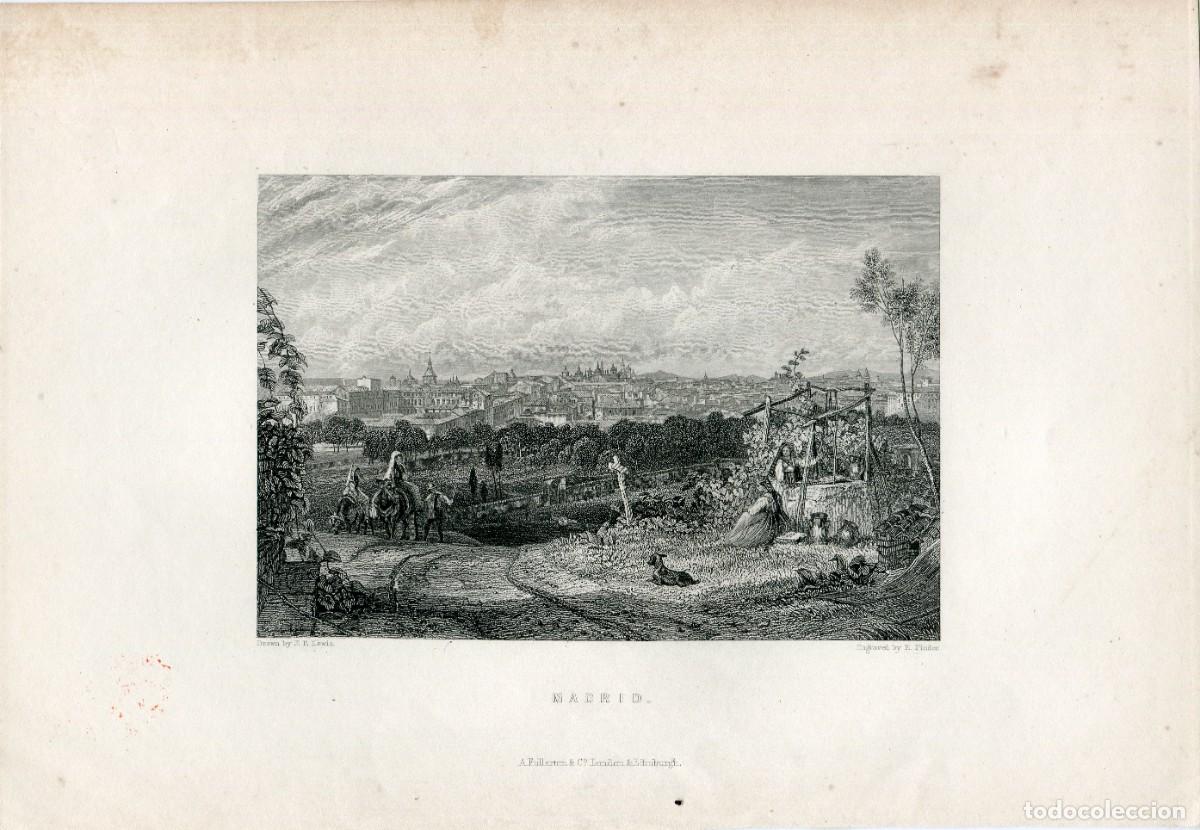 Arte: Madrid. Grabado por E. Finden de un dibujo de J.E. Lewis.