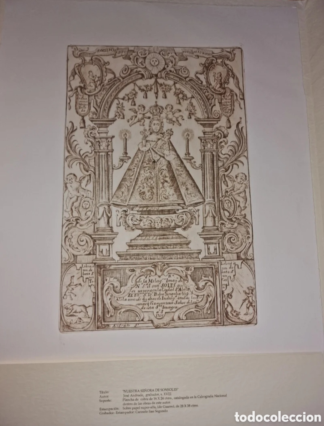 Arte: Grabado &rdquo;Nuestra Se&ntilde;ora de Sonsoles&rdquo; - Foto 2