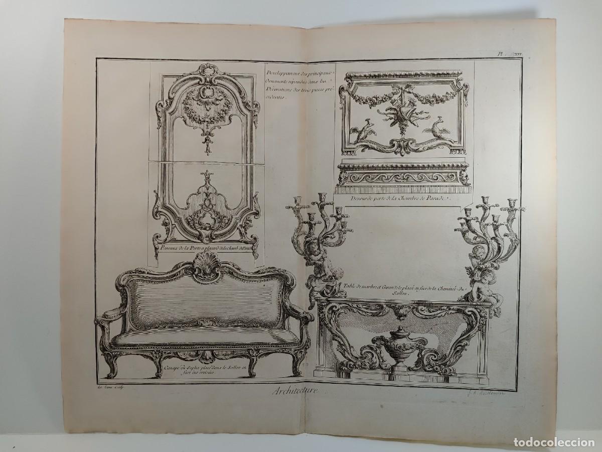 Arte: Diderot & d&acute;Alembert. Architecture 1775. Plancha XVI de Le Canu - Foto 2