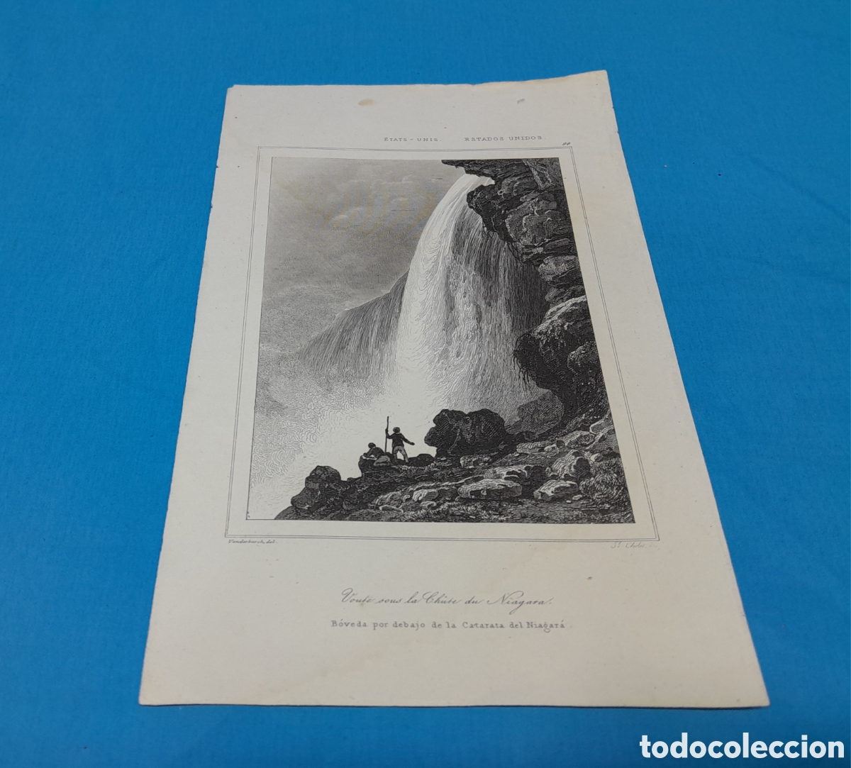 Arte: B&Oacute;VEDA POR DEBAJO DE LA CATARATA DEL NI&Aacute;GARA - VANDER BURCH DEL, EE.UU. N&Uacute;MERO 96