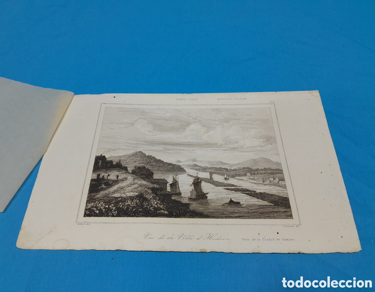 Arte: VISTA DE LA CIUDAD DE HUDSON - MILBERT DEL, EE.UU. N&Uacute;MERO 64