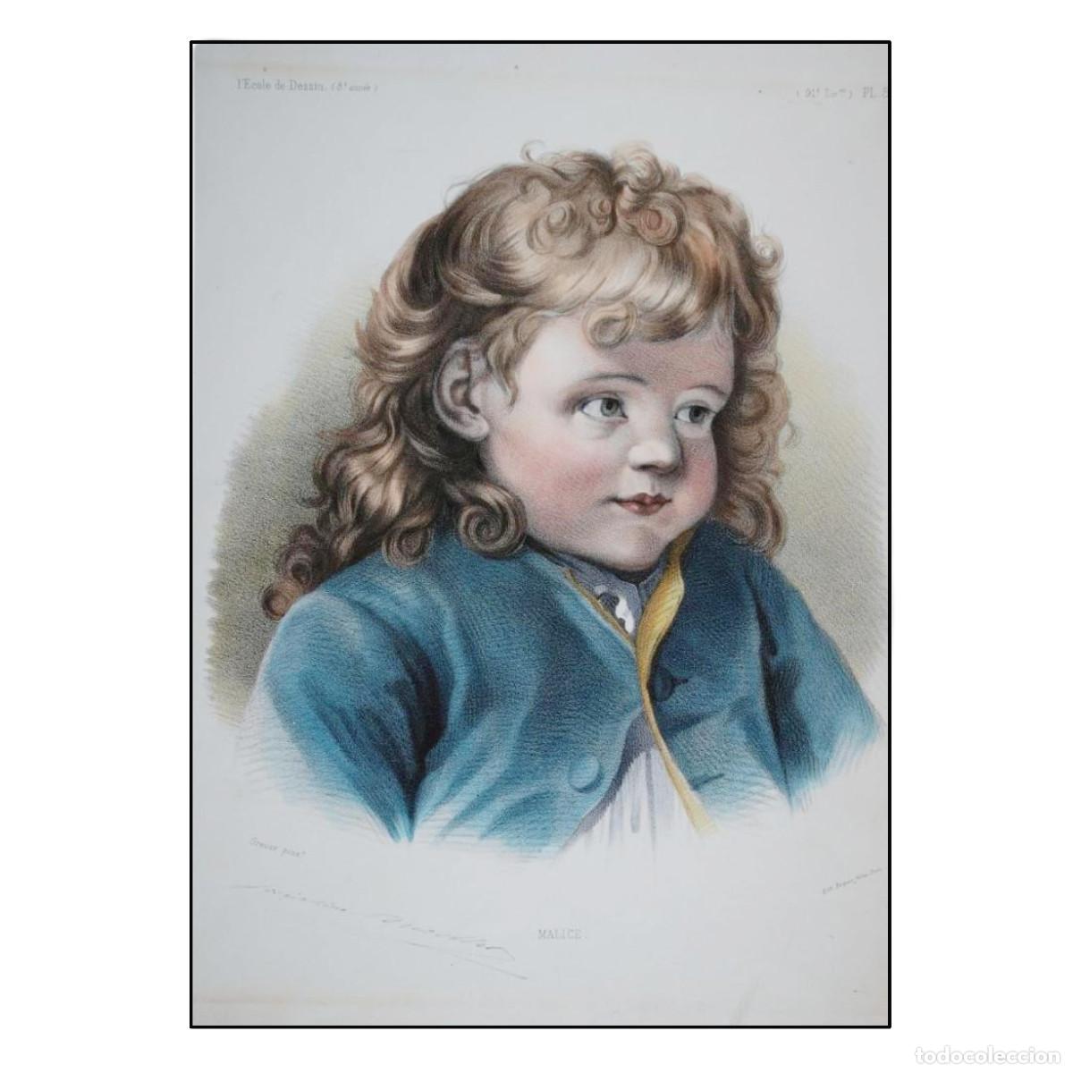 Arte: JEAN BAPTISTE GREUZE - MALICE - 1890 - Foto 1