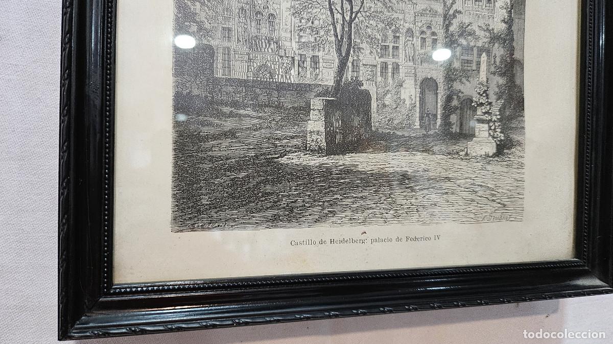 Arte: grabado antiguo del 1823 selva negra - Foto 6