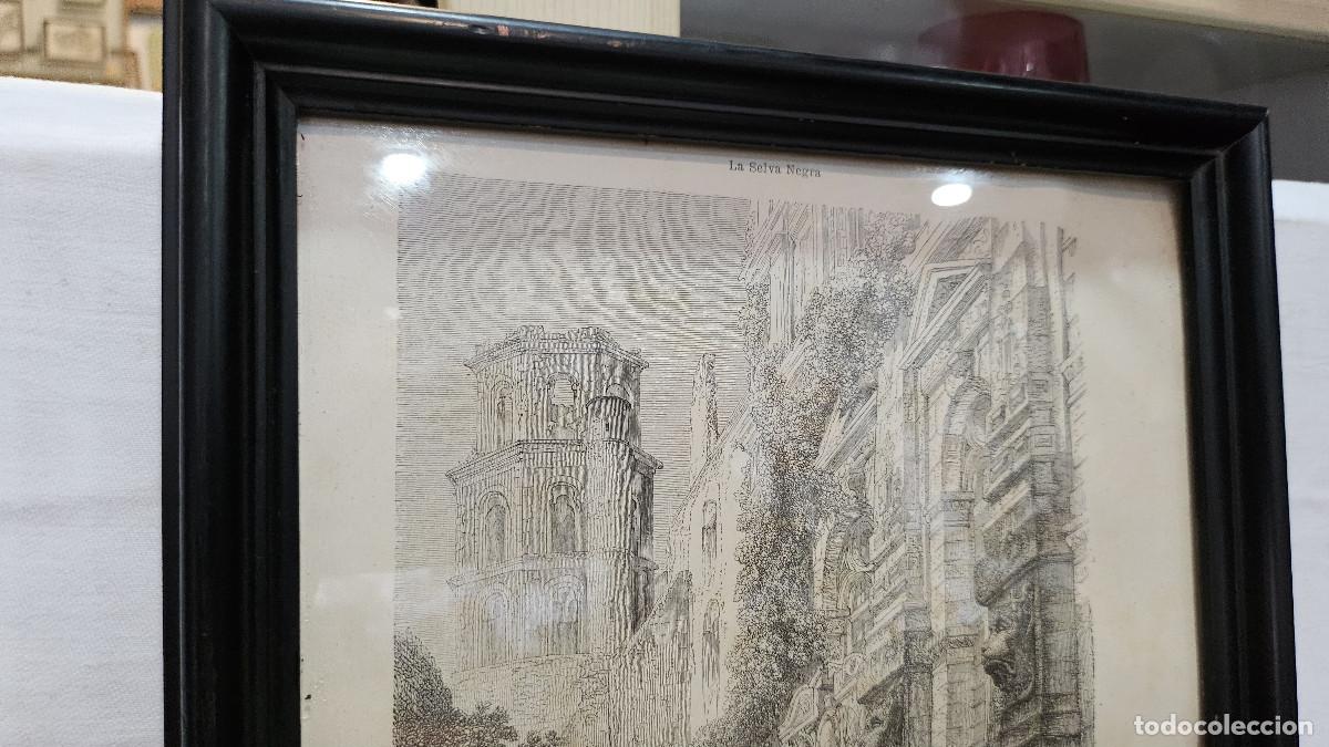 Arte: grabado antiguo del 1823 selva negra - Foto 4