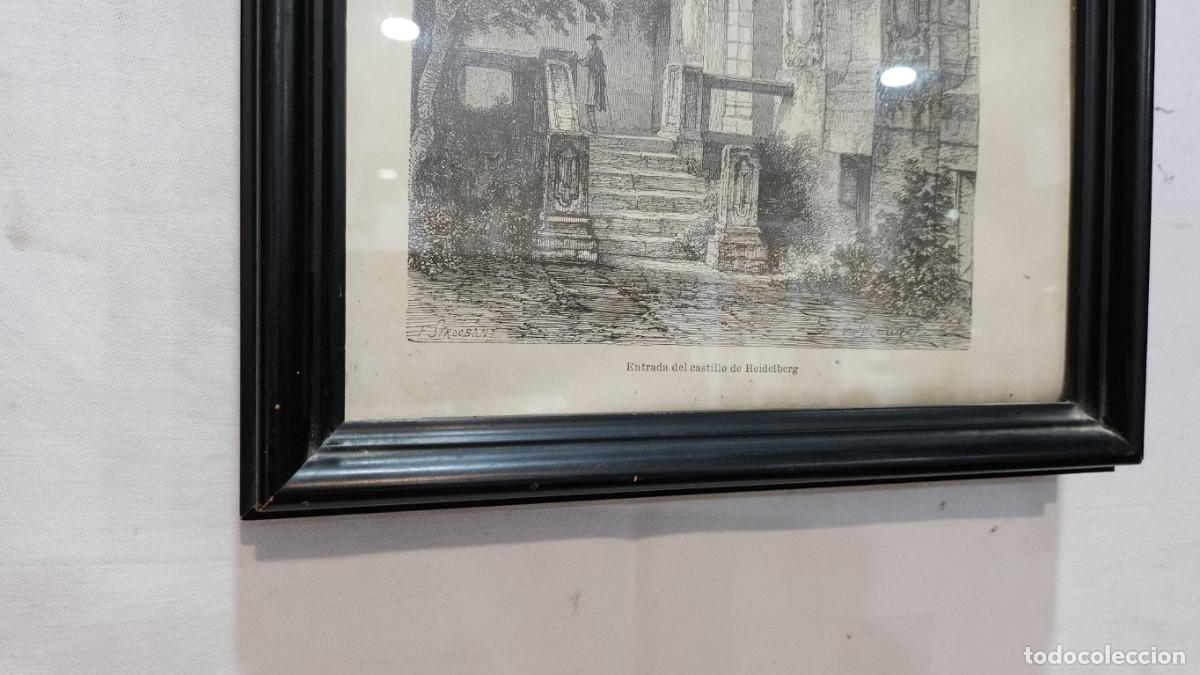 Arte: grabado antiguo del 1823 selva negra - Foto 5