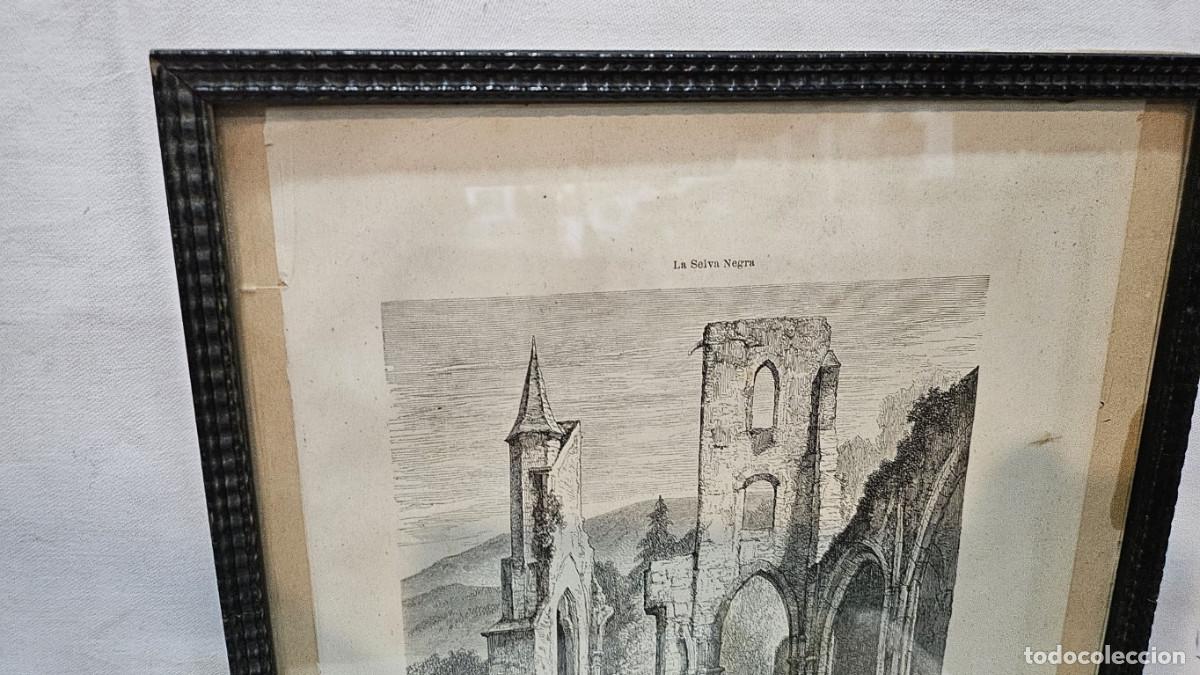 Arte: grabado antiguo del 1823 selva negra - Foto 3