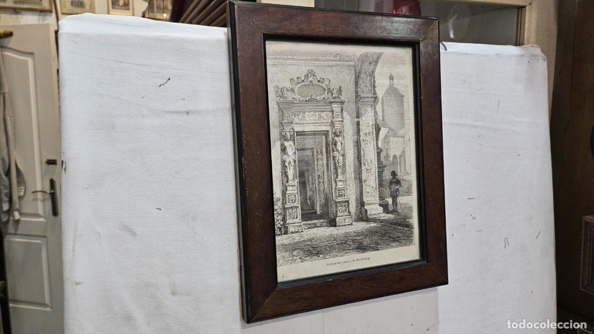 Arte: grabado antiguo del 1823 selva negra - Foto 1