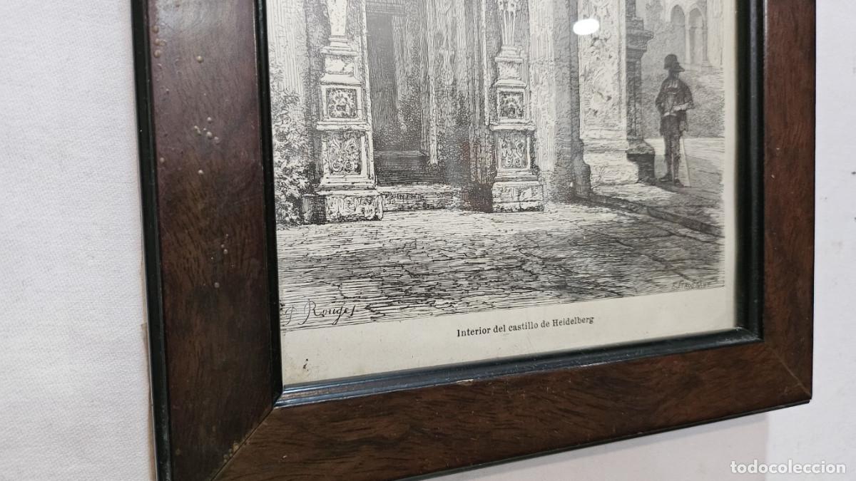Arte: grabado antiguo del 1823 selva negra - Foto 5
