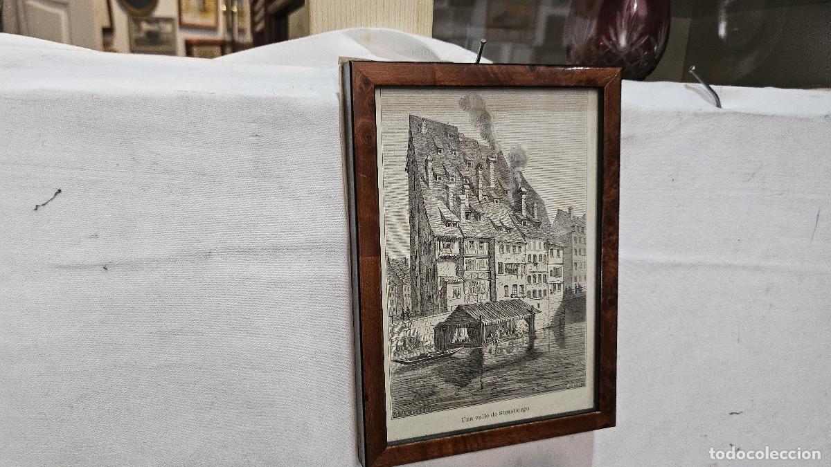 Arte: grabado antiguo del 1823 selva negra - Foto 2