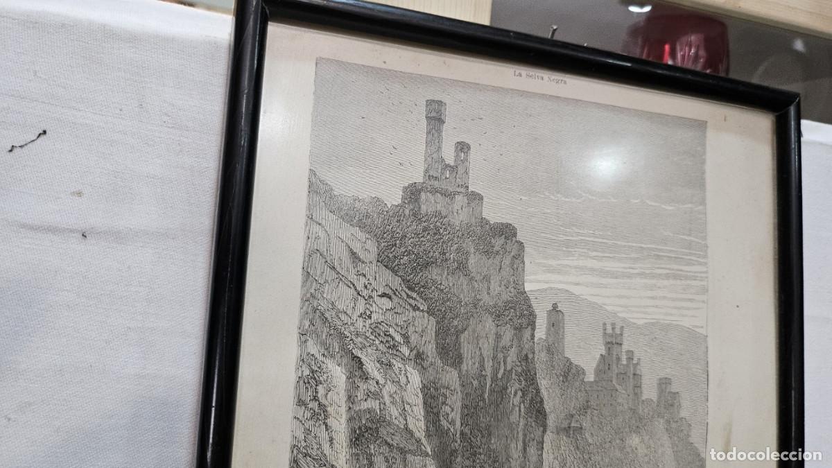 Arte: grabado antiguo del 1823 selva negra - Foto 3