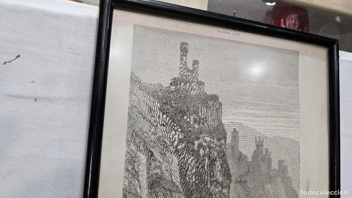 Arte: grabado antiguo del 1823 selva negra - Foto 4