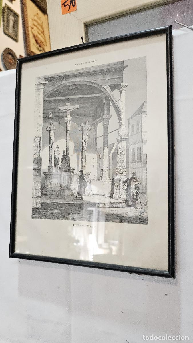 Arte: grabado antiguo del 1823 selva negra - Foto 2