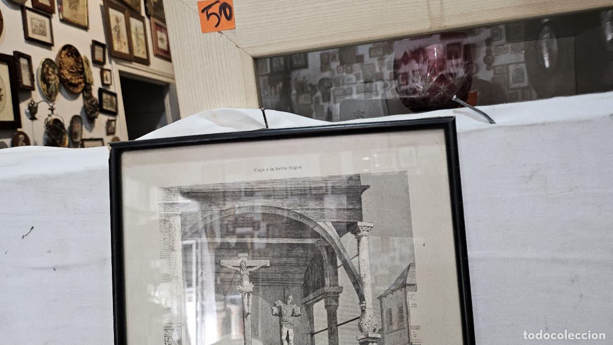 Arte: grabado antiguo del 1823 selva negra - Foto 4